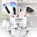 3628 personalised line art dog personalised pen pot 1