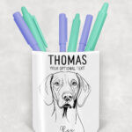 3628 personalised line art dog personalised pen pot 2