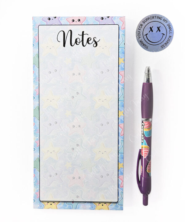 kawaii cute stars slim tall memo notes to do list notepad stationery