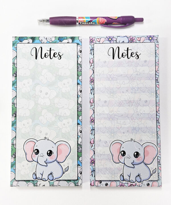 3637 kawaii elephants slim notepad 3