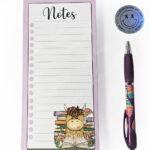3642 magical books highland cow slim notepad 1