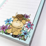 3644 irises highland cow slim notepad 2