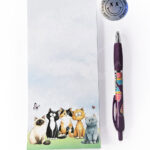 3648 doodle cats slim notepad 1