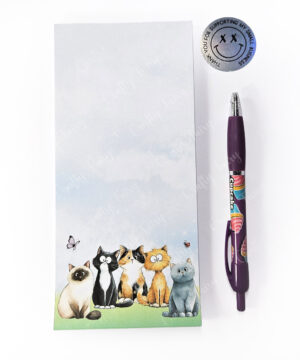 3648 doodle cats slim notepad 1