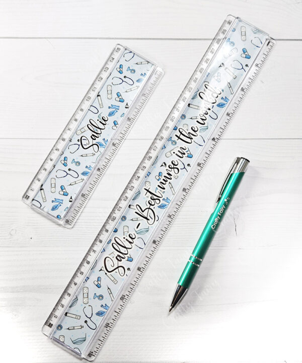 nurse equipment print blue ruler with option to personalise