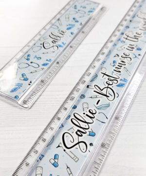 nurse equipment print blue ruler with option to personalise