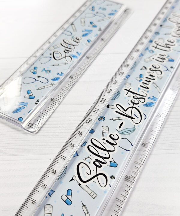 nurse equipment print blue ruler with option to personalise