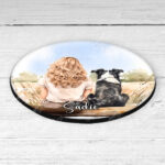 3663 personalised lady dog coaster 2