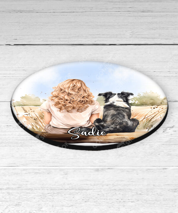 3663 personalised lady dog coaster 2