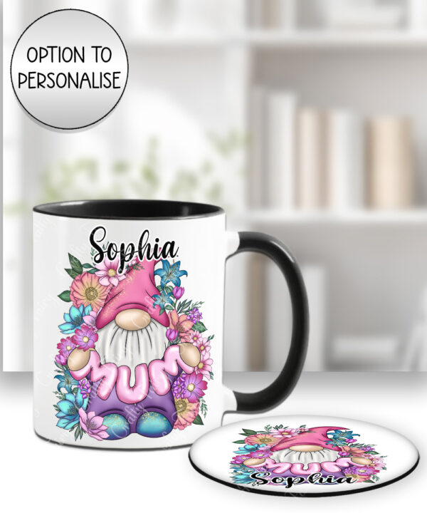 3698 gonk flowers personalised coaster 1
