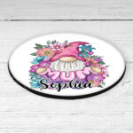 3698 gonk flowers personalised coaster 2