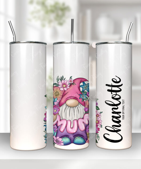 3700 gonk flowers personalised tumbler 2