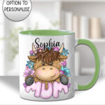 3703 highland cow mum personalised mug 1