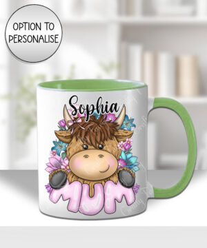 3703 highland cow mum personalised mug 1