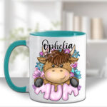 3703 highland cow mum personalised mug 2