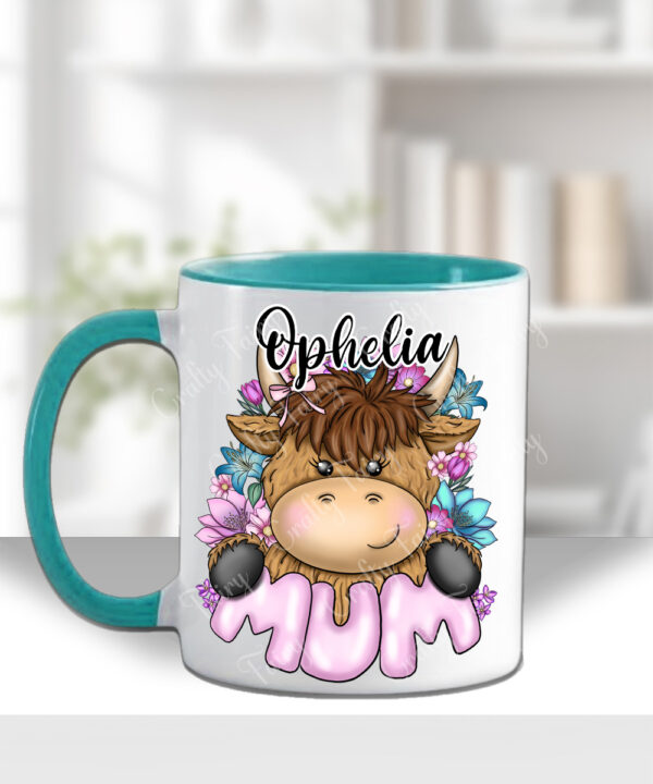 3703 highland cow mum personalised mug 2