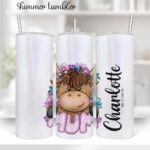 3706 highland cow mum personalised tumbler 2