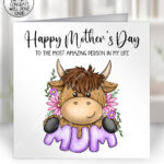 3708 highland cow mum mothers day card 1