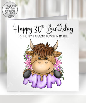 3708 highland cow mum mothers day card 2