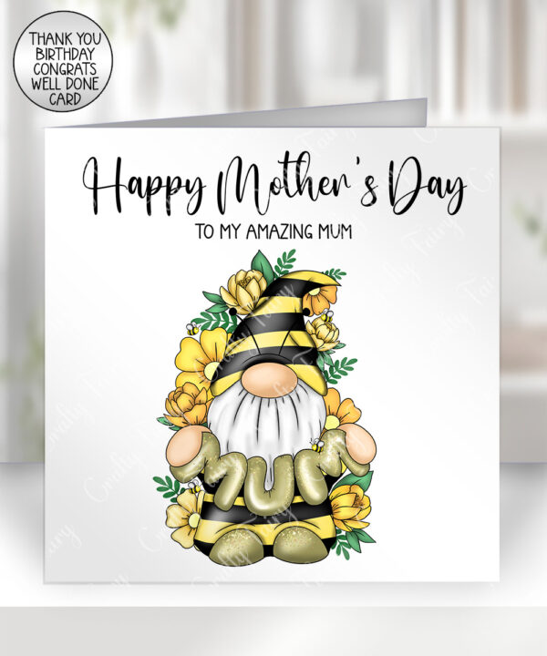 3714 personalised bumble bee gonk card 2
