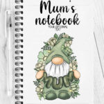 3725 personalised sage green gonk notebook 1