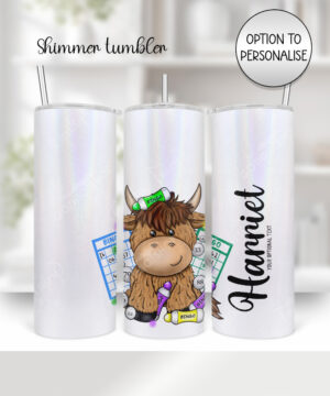 3754 personalised highland cow bingo player tumbler 2