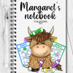 3755 personalised highland cow bingo player notebook 1