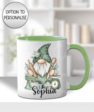 3757 personalised gonk sage green baker mug 1