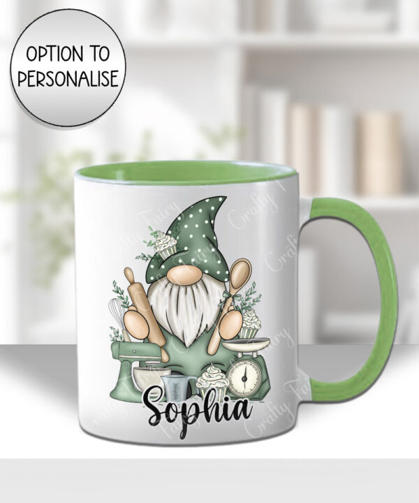 3757 personalised gonk sage green baker mug 1