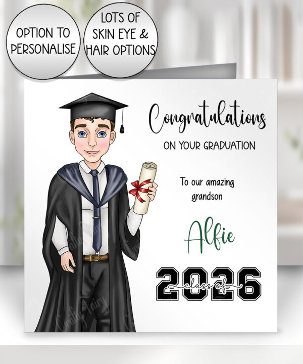 personalised graduation guy congratulations greetings card