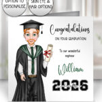 personalised graduation guy congratulations greetings card