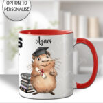 personalised capybara graduation mug