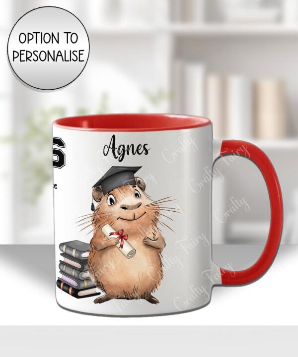 personalised capybara graduation mug