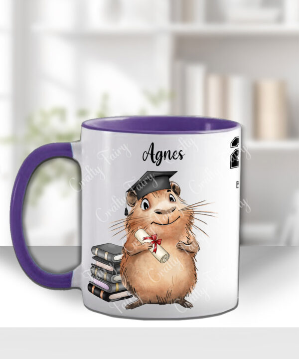 personalised capybara graduation mug
