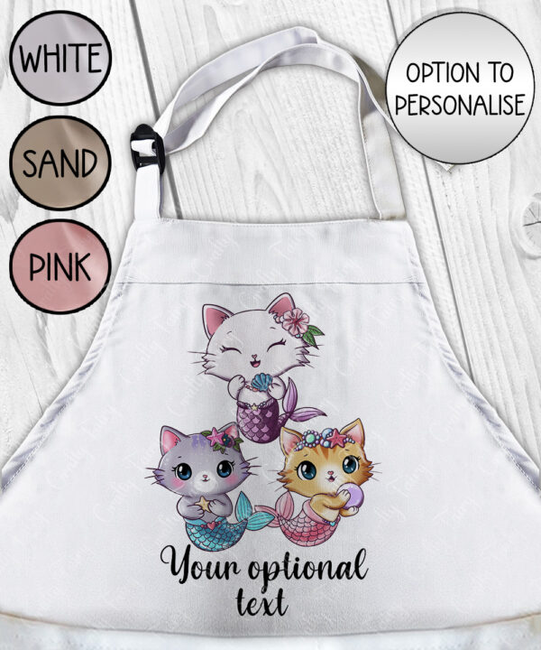 3793 personalised mermaid kitty cat apron 1