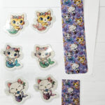 3801 mermaid cat bookmark stickers