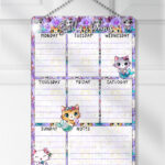 3804 personalised mermaid kitty cat planner 1