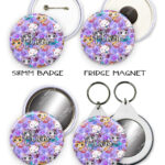 3808 personalised mermaid kitty cat keyring badge mirror 1
