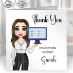 3814 personalised card secretary