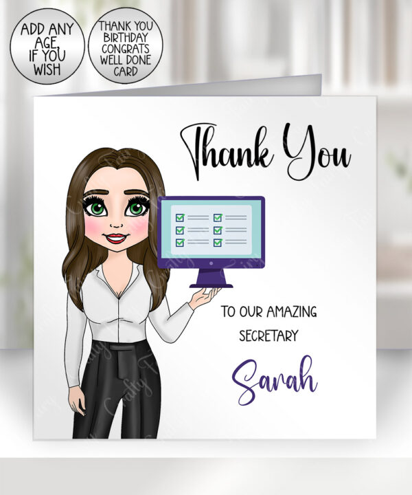 3814 personalised card secretary