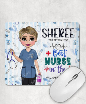 personalised nhs staff healthcare worker nurse new uniform mouse mat