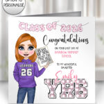 3828 personalised 2026 girls school leavers card 1