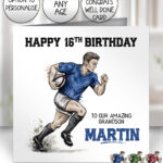 3830 personalised grunge man rugby personalised card