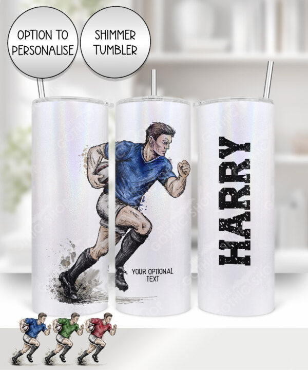 3833 personalised grunge man rugby personalised tumbler 2
