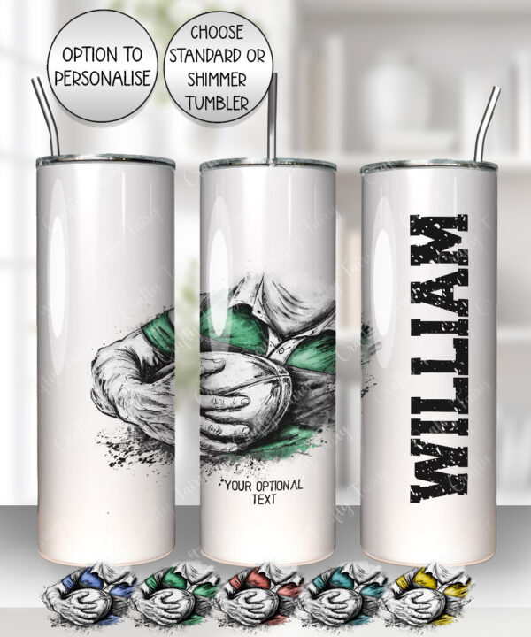 3837 personalised grunge man rugby personalised tumbler 1