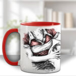 3839 personalised grunge lady rugby personalised mug red