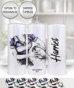 3841 personalised grunge lady rugby personalised tumbler 2