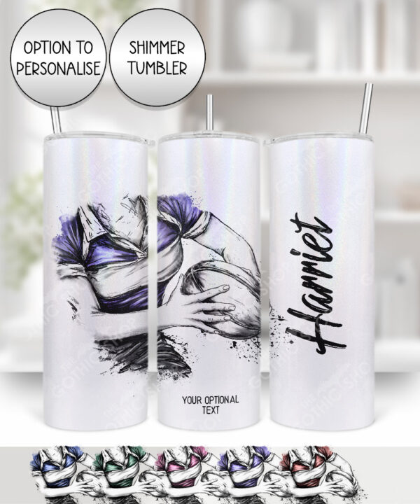 3841 personalised grunge lady rugby personalised tumbler 2