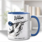 3845 personalised darts player grungy mug 1