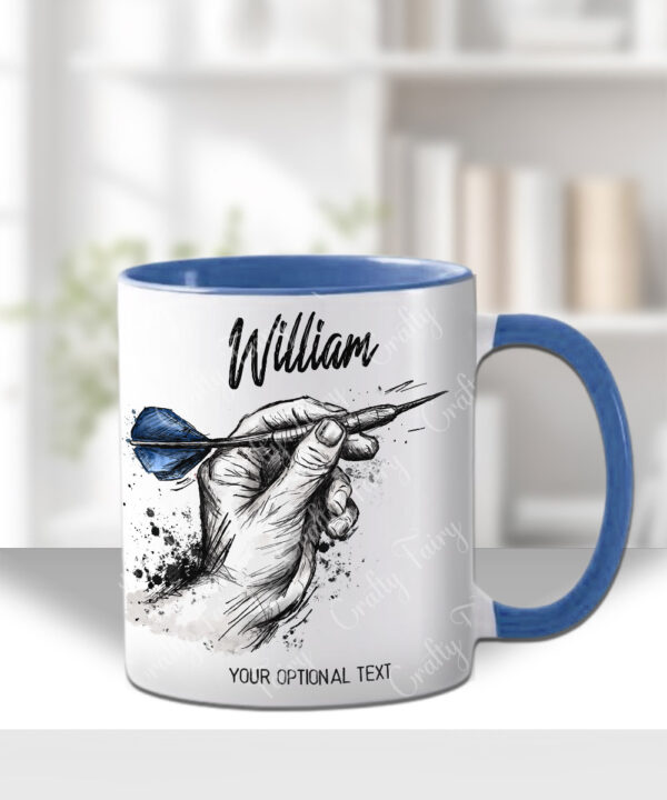3845 personalised darts player grungy mug 1